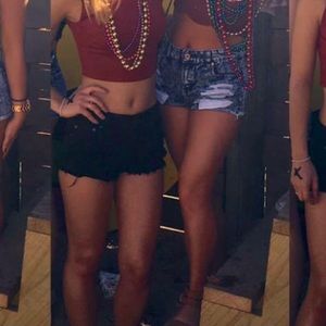 Black high waisted shorts